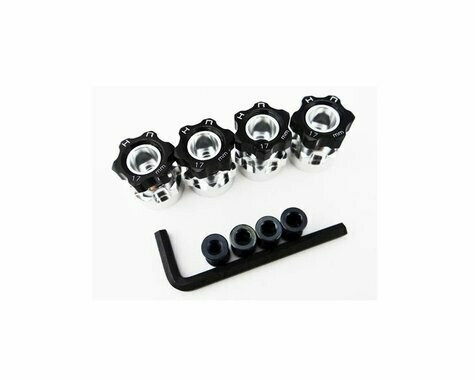 Hot Racing 12mm to 17mm Hex Hub Adapters (4) (6mm Offset) - WH17HS01 Hot Racing 12mm to 17mm Hex Hub Adapters (4) (6mm Offset) - WH17HS01