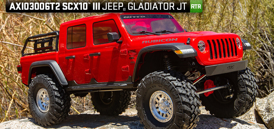 Axial SCX10 III "Jeep JT Gladiator" RTR 4WD Rock Crawler (Red)
w/Portals & DX3 2.4GHz Radio - AXI03006T2