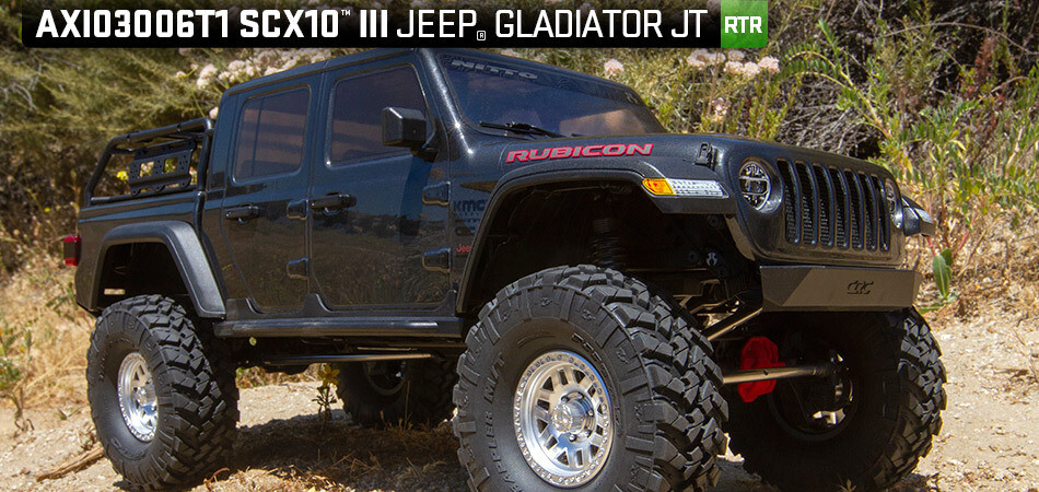Axial SCX10 III "Jeep JT Gladiator" RTR 4WD Rock Crawler (Grey)
w/Portals & DX3 2.4GHz Radio - AXI03006T1