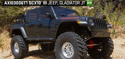 Axial SCX10 III "Jeep JT Gladiator" RTR 4WD Rock Crawler (Grey)
w/Portals & DX3 2.4GHz Radio - AXI03006T1