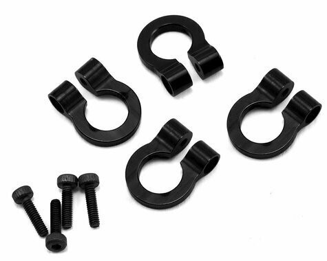 Hot Racing 1/10 Aluminum Tow Shackle D-Rings (4) (Black) - ACC80801