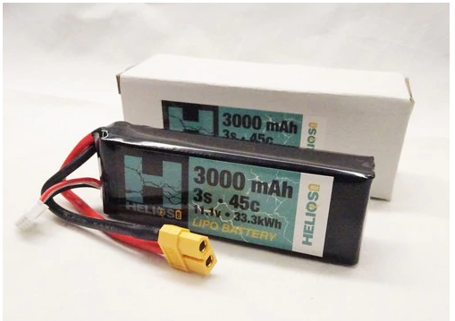 Helios 3S 3000mAh 45c Lipo w/ deans plug - HRC-3S3000-45-D