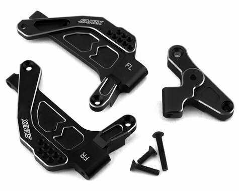 Samix SCX10 III Front Shock Plate (2) (Black) - SAMSCX3-6023-BK