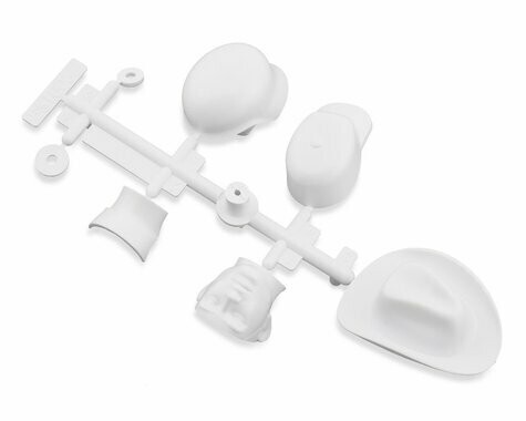 Axial Drivers Head &amp; Hat Set (White) -  AXI31635