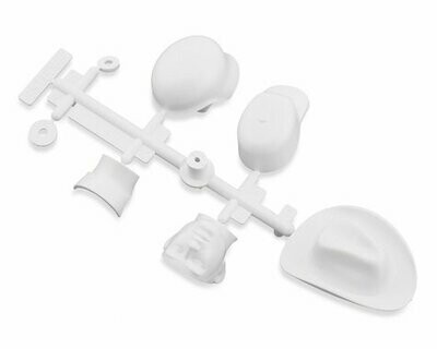 Axial Drivers Head & Hat Set (White) - AXI31635