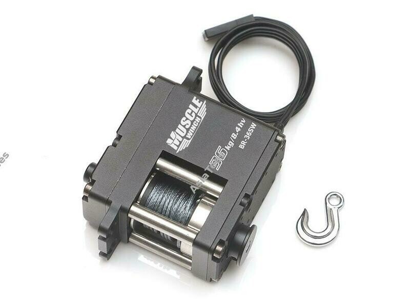 Boom Racing Muscle Winch™ High Torque 36KG Waterproof Servo Winch w/ Free Spool Unit - BR-36SW