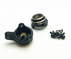 Treal Axial SCX24 Brass Front Steering Knuckles Black - X002MHU5DR