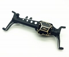 Treal SCX10 III Axles Front Axle CNC Solid Billet Aluminum 7075 Axle Housing with Brass Diff Cover Black - B07GKMY49P