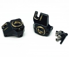 Treal Brass Front Steering Knuckles for SCX10 III Straight Axle Compatible with SCX10 III Early Ford Bronco 1/10th RC Truck - x00301A8SL