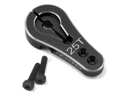 Samix Aluminum Clamp Lock Servo Horn (25T) (Black) - SAMSCX-6022FV2-BK