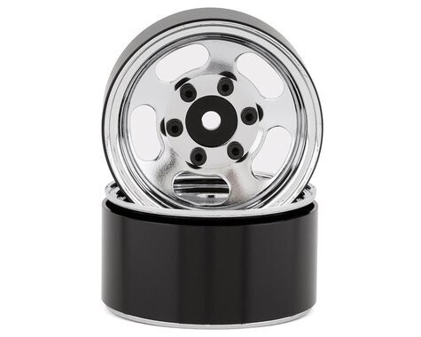 SSD RC Slot 1.55” Steel Beadlock Crawler Wheels (Chrome) (2) - SSD00475