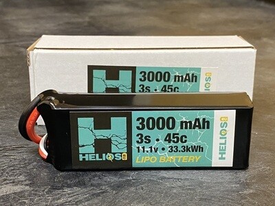 Helios 3S 3000 MAH 45C LIPO XT60 - HRC-3S3000-45-X6
