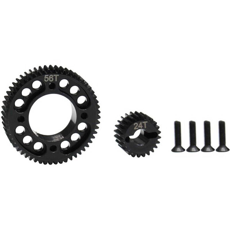 Hot Racing Stealth X Drive UD2 Gear Set, Machined - edr824x56