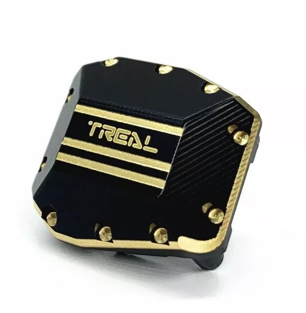 Treal SCX10 III Brass Axle Diff Cover Heavy Weight 55g, fits SCX10 III Ford Bronco Straight Axle - x00301aar5