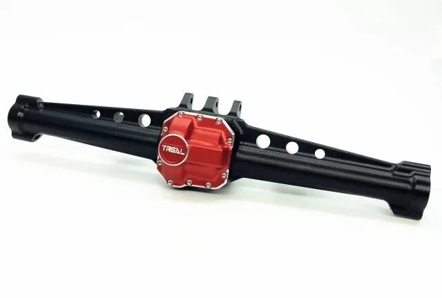 Treal SCX10 II Axles, Aluminum 7075 Metal Rear Axle, One Piece CNC Billet Machined Compatible with Axial SCX10 2 AR44 - x002zifth5