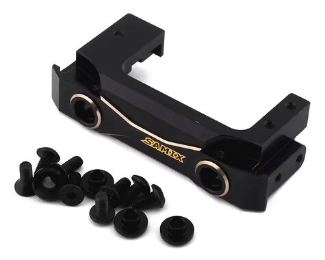 Samix Element Enduro Brass Short Front Bumper Mount w/Adjustable Servo Mount (Black) - samend-4068