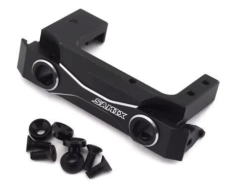 Samix SCX10 II Short Aluminum Bumper Mount w/Adjustable Servo Mount (Black) - samscx2-6068-bk
