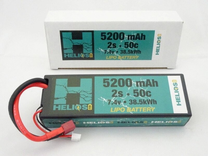 Helios 2S 5200 MAH 50C LIPO EC3 connector - HRC-2S5200-50-E3