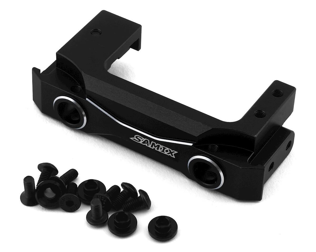 Samix Element Enduro Aluminum Short Front Bumper Mount w/Adjustable Servo Mount (Black) - SAMEND-6068-BK
