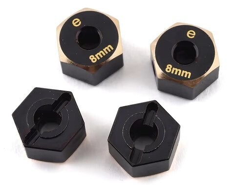 Samix Element Enduro Brass Hex Adapter (Black) (4) (8mm) - SAMEND-4063-8