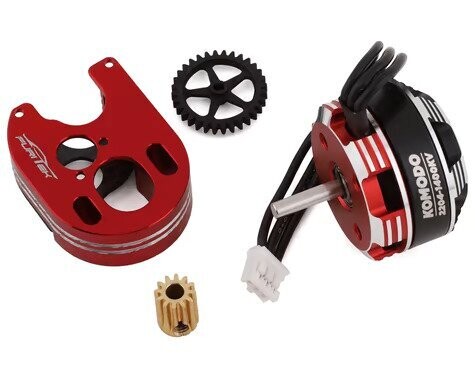 Furitek SCX24 Komodo Ultimate Plus Brushless Conversion Kit (2204 Motor, Aluminum Motor Mount, Spur &amp; Pinion Gear) - FUR-2106
