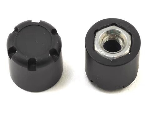 SSD RC Scale Rear Hubs (Black) (2) - SSD00178