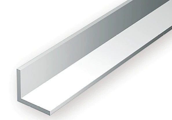 Evergreen 293 - .100&quot; (2.5MM) OPAQUE WHITE POLYSTYRENE ANGLE - 293