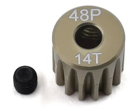 ProTek RC 48P Lightweight Hard Anodized Aluminum Pinion Gear (3.17mm Bore) (14T) - PTK-8601