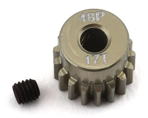 ProTek RC 48P Lightweight Hard Anodized Aluminum Pinion Gear (3.17mm Bore) (17T) - PTK-8604