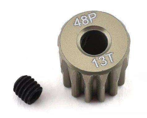 ProTek RC 48P Lightweight Hard Anodized Aluminum Pinion Gear (3.17mm Bore) (13T) - PTK-8600