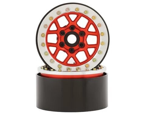 SSD RC 1.9” Boxer Beadlock Wheels (RED) - SSD00538