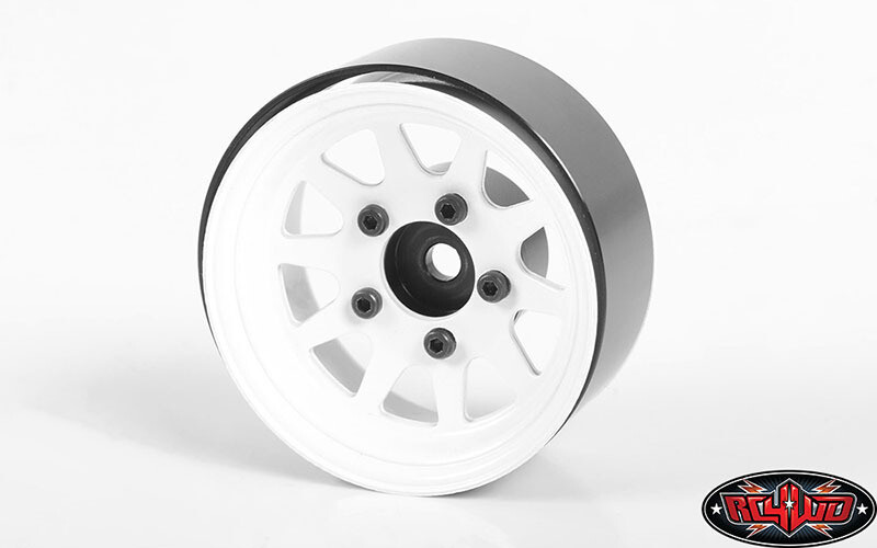 RC4WD OEM Stamped Steel 1.55&quot; Beadlock Wheels (White) - Z-W0260