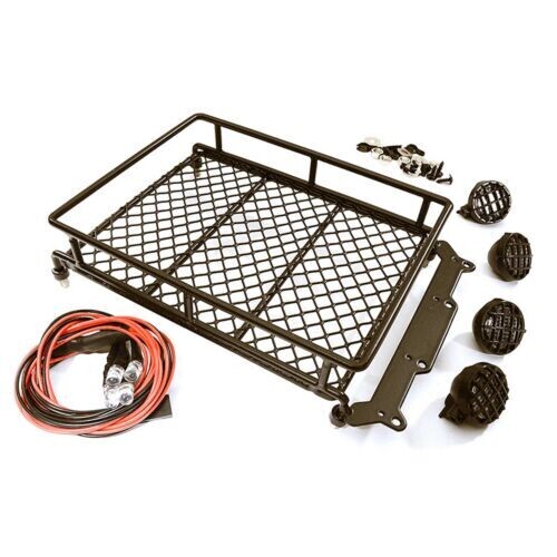 Integy Realistic 1/10 Metal Luggage Tray with 4 LED Spot Light for Axial Wraith 2.2 - C28779