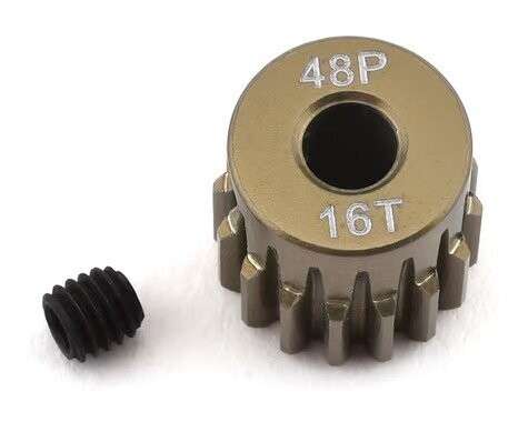 ProTek RC 48P Lightweight Hard Anodized Aluminum Pinion Gear (3.17mm Bore) (16T) - PTK-8603