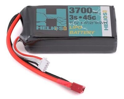 Helios 3S 3700mAh 45C Shorty LiPo Battery w/Deans Connector (11.1V/3700mAh) - 3S3700-45-DN