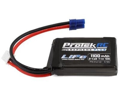 ProTek RC 2S 50C 1100mAh utb18 LiPo Battery w/EC2 Connector - PTK-5141-22