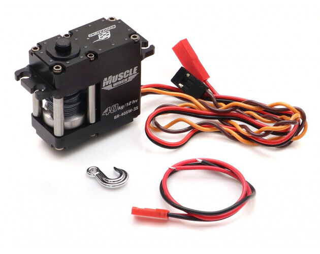 BOOM RACING 3S Muscle Winch™ High Voltage Direct Power 40KG Waterproof Servo Winch w/ Free Spool Unit - BR-40SW-3S