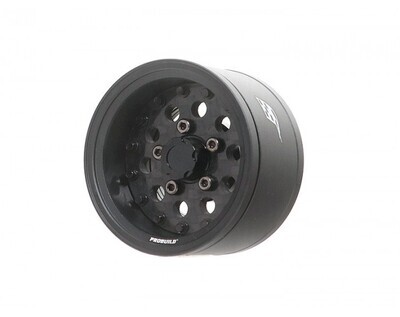 BOOM RACING ProBuild™ 1.55" CR10 Adjustable Offset Aluminum Beadlock Wheels (2) Matte Black/Carbon Fiber - BRPB15508MBKCF