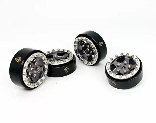 Treal 1.0 Beadlock Wheels(4P-Set) for Axial SCX24 with Brass Rings Weighted 22.4g-B Type - x002r9mku1
