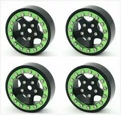 Treal 1.0 Beadlock Wheels(4P-Set) for Axial SCX24 with Brass Rings Weighted 22.4g-B Type - x002t7ghjl