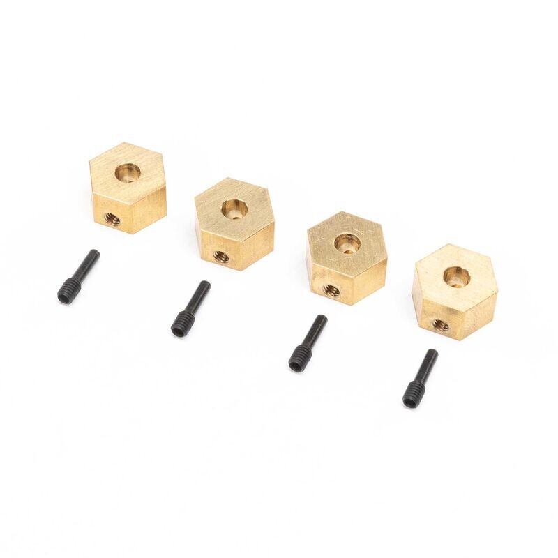 Axial Hex Hubs, Brass (7g): UTB18 (4) - AXI312005