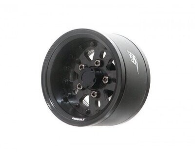 ProBuild™ 1.55" CFH5 Adjustable Offset Aluminum Beadlock Wheels (2) Black/Carbon Fiber - BRPB15507BKCF