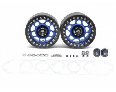 Boom Racing Sandstorm KRAIT™ 2.2 Aluminum Beadlock Wheels with 8mm Wideners (2) Blue - BRW780904B