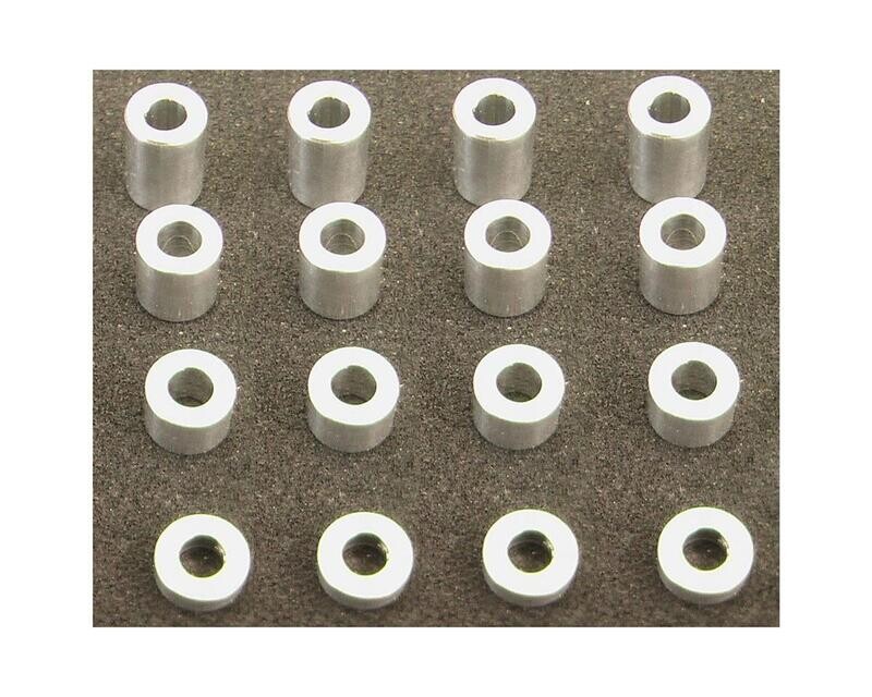 Hot Racing M3 Medium Aluminum Standoff Spacer Set (16) - SPC3006