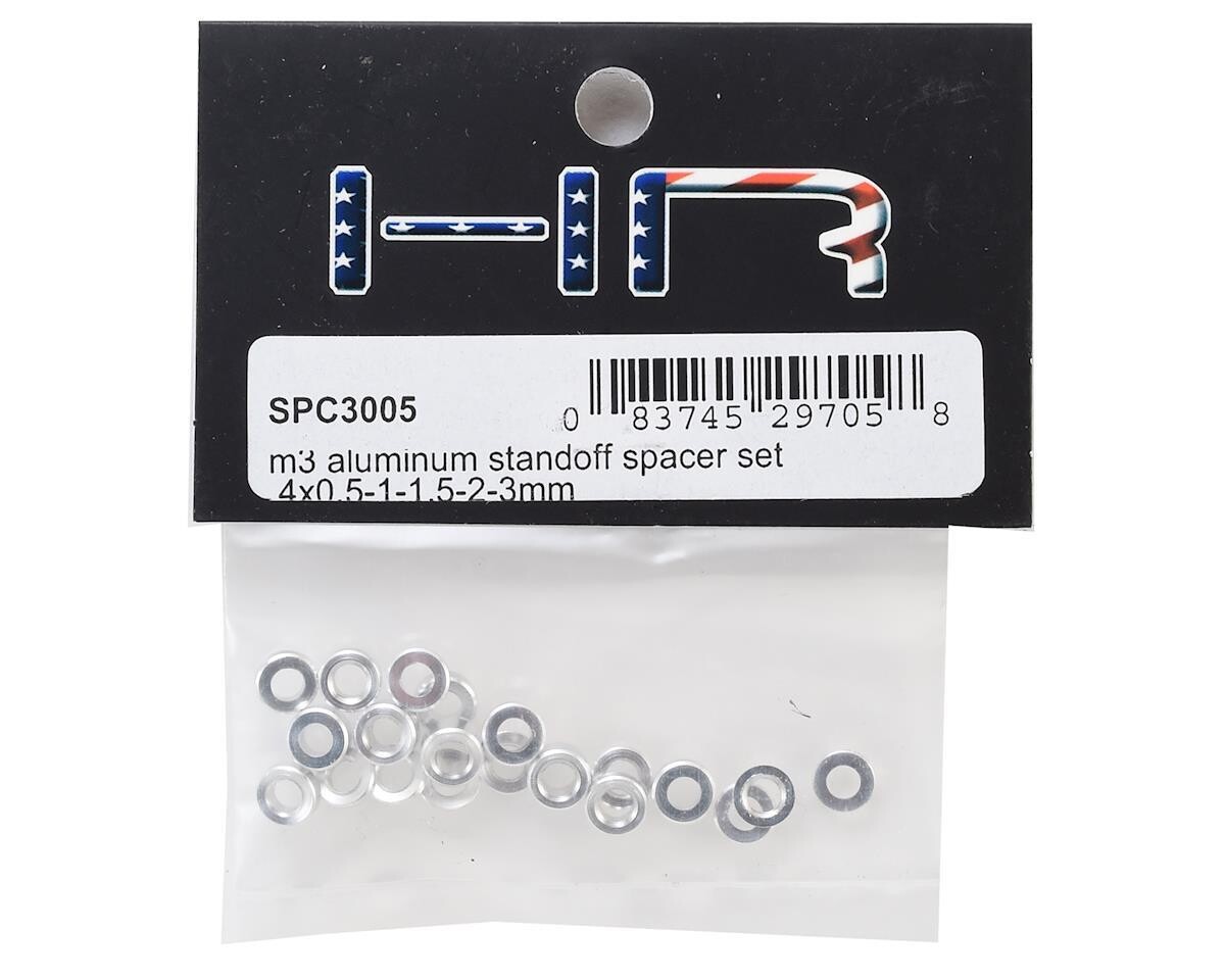 Hot Racing M3 Aluminum Standoff Spacer Set (0.5, 1, 1.5, 2, 3mm) - SPC3005