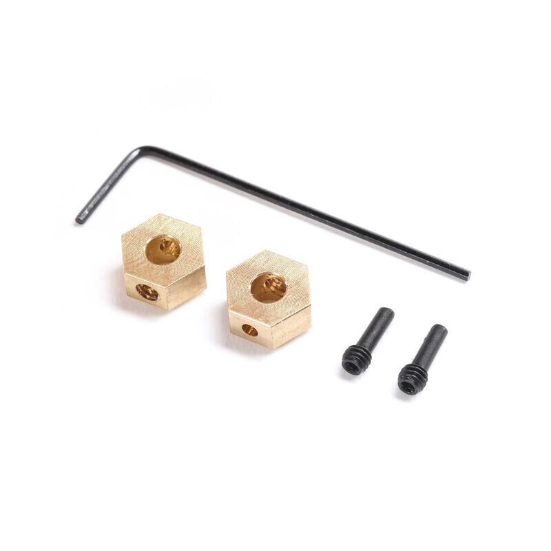 Axial Hex Hub, Brass (2): SCX24, AX24 - AXI302002