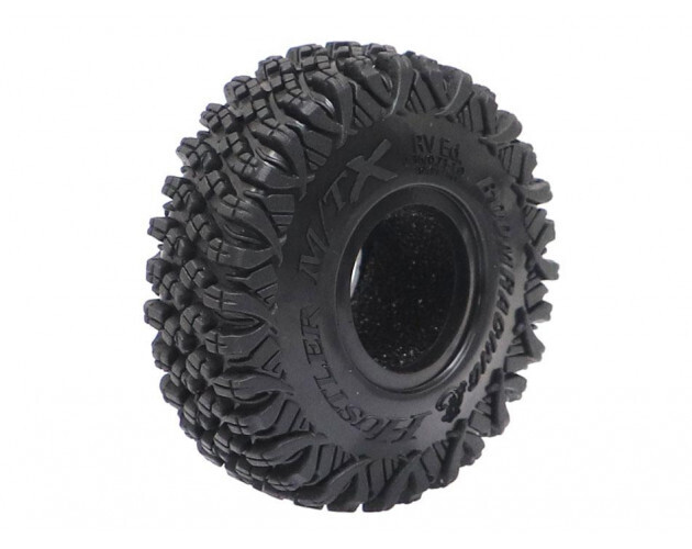 Boom Racing 1.0&quot; Hustler M/T Xtreme Richard Vasquez Edition RC Tire GEKKO Black 60x18.7mm Open Cell Foams (2) - BRTR1-H60BKD