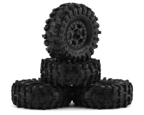 Pro-Line SCX24 1.0&quot; MT Baja Pro X Pre-Mounted Tires (Black) (4) (Medium) w/Holcomb Wheels - 10215-10/PRO1021510