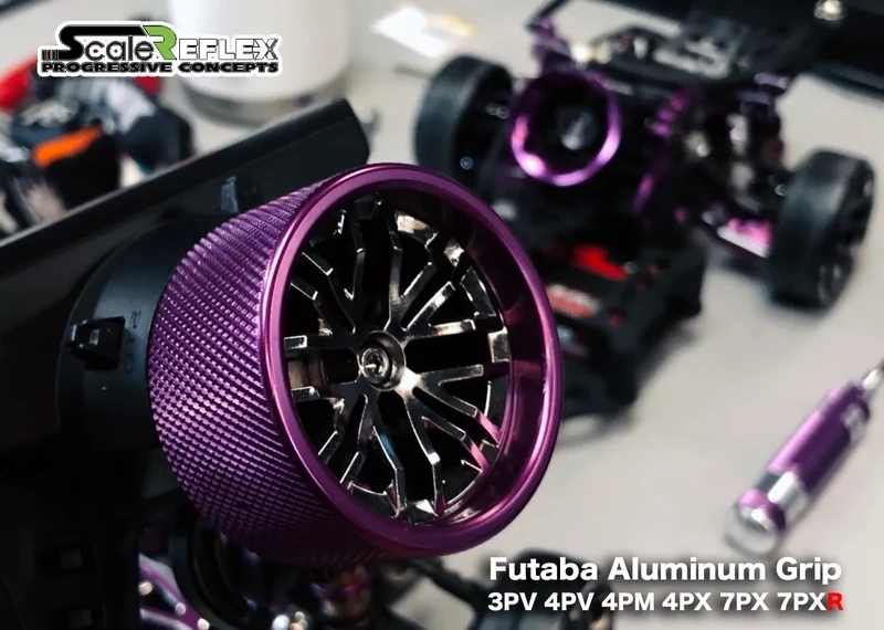 Scale Reflex BILLET ALUMINUM (PURPLE) STEERING GRIP FOR FUTABA 3PV 4PM 4PV 4PX 7PX 7PXR - 862500