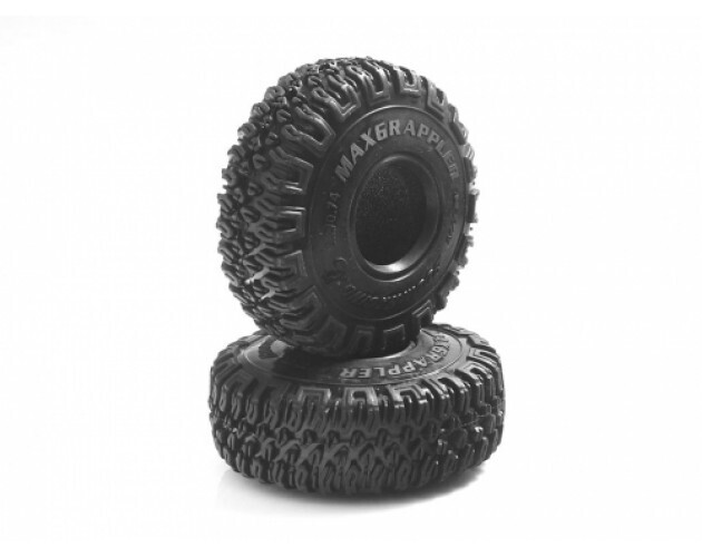 Boom Racing 1.0&quot; MAXGRAPPLER Scale RC Tire GEKKO Black 55.5x19mm Open Cell Foams (2) - BRTR1-22BKD